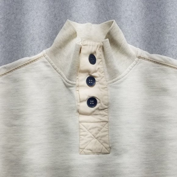 Old Navy Sweater Mens Small Ivory Long Sleeve Pullover‎ Pockets - Picture 5 of 9